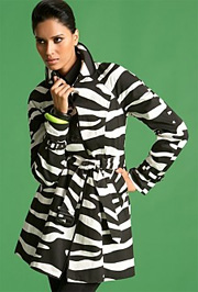Zebra-Print Trench Jacket Zebra-Print Trench Jacket