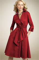 Kenneth Cole Reaction Sateen Shirtdress