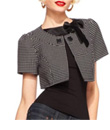 Polka Dot Cropped Jacket