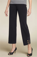 Exclusively Misook Button Trim Crop Pants Exclusively Misook Button Trim Crop Pants