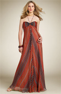 Laundry by Shelli Segal Optic Print Crinkle Halter Dress