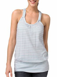 Cotton striped knotted tank