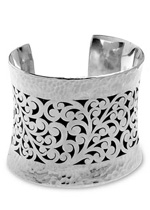 Lois Hill Hammered Cutout Cuff Bracelet