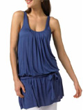 Pleated scoopneck tunic