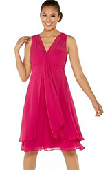 Donna Ricco Sleeveless Flyaway-Front Dress