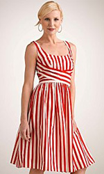 Adrianna Papell Striped Cotton Dress Adrianna Papell Striped Cotton Dress