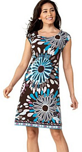 Donna Morgan Printed Cap-Sleeve Dress Donna Morgan Printed Cap-Sleeve Dress