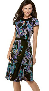 Tahari by ASL Printed Dress With Tie Tahari by ASL Printed Dress With Tie
