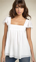 Hanna G Square Neck Voile Top Hanna G Square Neck Voile Top