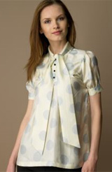 Banana Republic Silk Big Dot Blouse