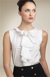 Diane von Furstenberg 'George' Stretch Ruffle Blouse