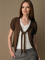 Merino Wool Tie-front Cardigan Merino Wool Tie-front Cardigan