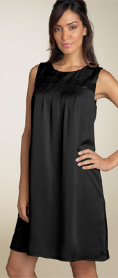 Calvin Klein Satin Sequin Trim Shift Dress