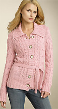 Caslon Belted Cable Cardigan