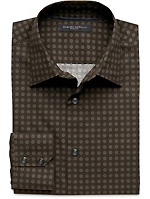 Slim Fit Barrel-Cuff Geo-dot Shirt