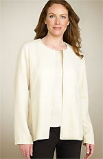 Eileen Fisher Pucker Silk & Cotton Jacket