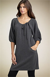 BCBGMAXAZRIA Tie Neck Sweater Dress