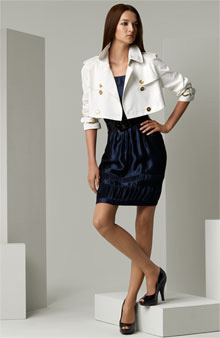 Burberry London Cotton Drill Cropped Trench Coat 