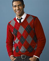 Cashmere Sudbury Argyle V-neck Sweater Cashmere Sudbury Argyle V-neck Sweater
