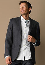 Wool Gray Chalk-Stripe Blazer Wool Gray Chalk-Stripe Blazer