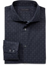 Slim Fit Barrel Cuff Double-Geo Dot Shirt Slim Fit Barrel Cuff Double-Geo Dot Shirt