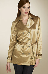 MICHAEL Michael Kors Satin Trench Coat (Plus) MICHAEL Michael Kors Satin Trench Coat (Plus)