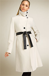 DKNY Long Asymmetrical Wool Blend Coat DKNY Long Asymmetrical Wool Blend Coat