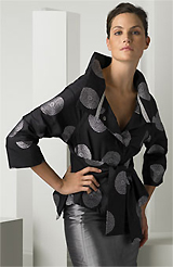 Armani Collezioni 'Sand Dollar Print' Belted Kimono Jacket