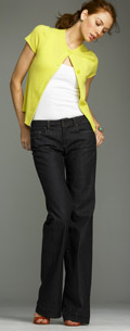 Cashmere Two-Button Cardigan Tee