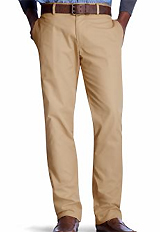 Slim Fit Flat Front Clean Khakis