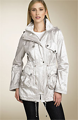 Laundry by Shelli Segal Hooded Metallic City Anorak