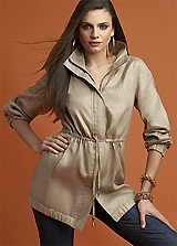 INC International Concepts® Linen Anorak with Cinched Waist