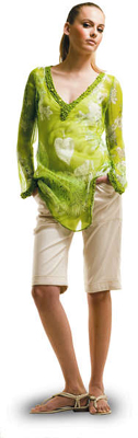 Printed Silk Chiffon Tunic Printed Silk Chiffon Tunic