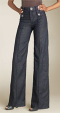 Goldsign 'Luna' Wide Leg Stretch Denim Trousers