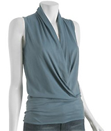 Blue Pima Wrap Tank Blue Pima Wrap Tank