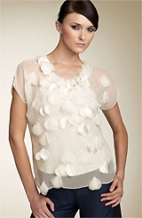 Rebecca Taylor Petal Front Chiffon Tee Rebecca Taylor Petal Front Chiffon Tee