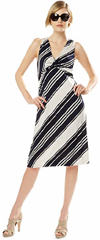 Silk Striped Knot Dress Silk Striped Knot Dress