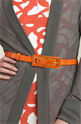 Roma Accessories 'Rio' Skinny Croc Embossed Belt 
