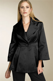 Jessica Simpson Fit & Flare Satin Jacket - Black