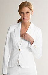 Slick Cotton One-Button Jacket