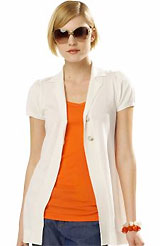 Short-Sleeve Swing Cardigan