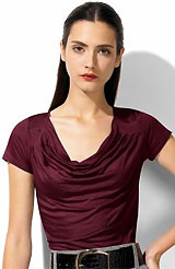 Petite Short-Sleeve Cowlneck Top Petite Short-Sleeve Cowlneck Top