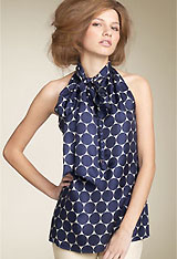 MARC BY MARC JACOBS 'Penelope' Tie Neck Dot Top