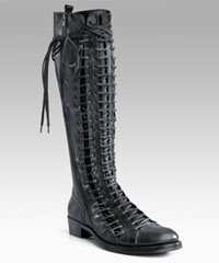 Ann Demeulemeester Triple Lace-Up Flat Tall Boots Ann Demeulemeester Triple Lace-Up Flat Tall Boots