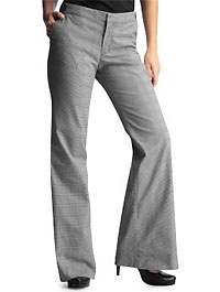 Plaid Low Rise Flare Pants