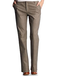 Plaid Straight Leg Pants