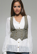 Military Canvas Vest in Khaki Military Canvas Vest in Khaki
