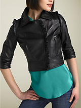 Madison Marcus 'Universe' Ruffle Leather Jacket