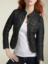 Organic John Patrick Shrunken Leather Jacket