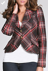 Wool Plaid Blazer